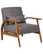 Armchair Dark Brown Faux Leather Wooden Legs with Armrests and Cushion Retro Classic Traditional Living Room Beliani