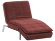 Chaise Lounge Red Tufted Adjustable Back and Legs Modern Glam Beliani