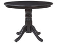 Dining Table Black Rubberwood  100 cm Round Vintage Beliani