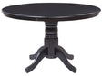 Dining Table Black Rubberwood  120 cm Round Vintage Beliani