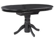 Extending Dining Table Black Rubberwood 106/150 x 106 cm Round Vintage Beliani