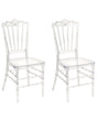 Set of 2 Dining Chairs Transparent Plastic Vintage-inspired Dining Room Furniture Beliani