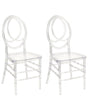 Set of 2 Dining Chairs Transparent Plastic Modern Style Dining Room Furniture Beliani