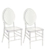 Set of 2 Banquet Chairs Transparent Plastic Modern Dining Room Kitchen Beliani