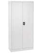 Home Office Storage Cabinet White Steel 2 Doors 5 Shelves Industrial Design Beliani