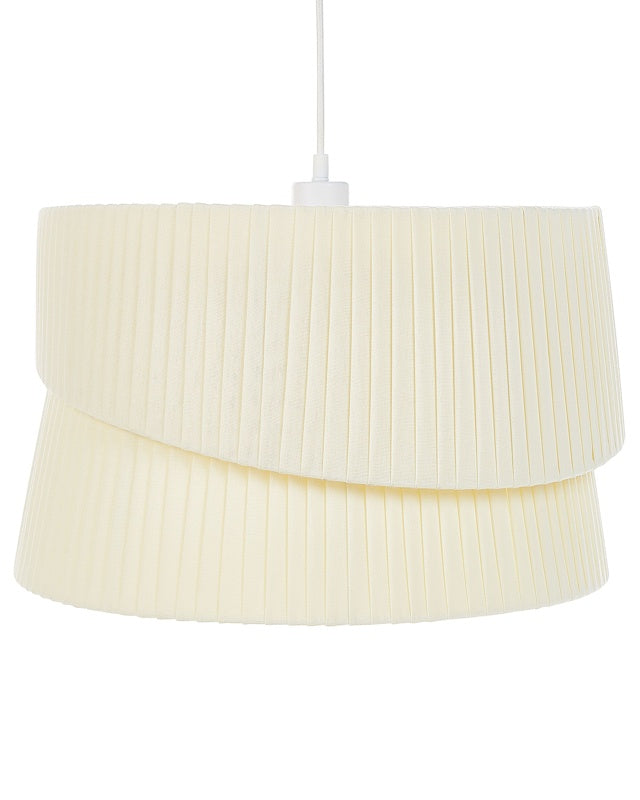 Pendant Lamp Beige Polyester Terylene Fabric 178 cm Lighting Hanging Light Modern Boho Design Beliani