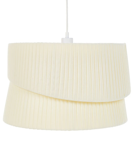 Pendant Lamp Beige Polyester Terylene Fabric 178 cm Lighting Hanging Light Modern Boho Design Beliani