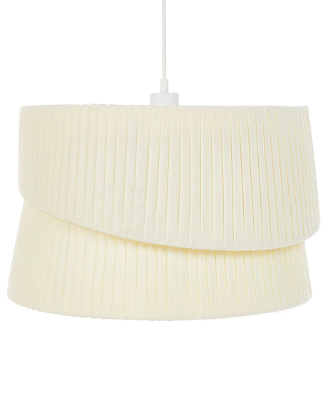 Pendant Lamp Beige Polyester Terylene Fabric 178 cm Lighting Hanging Light Modern Boho Design Beliani