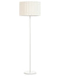 Floor Lamp Off-White Polyester Terylene Iron 154 cm Drum Shade Light Bedroom Living Room Retro Classic Beliani
