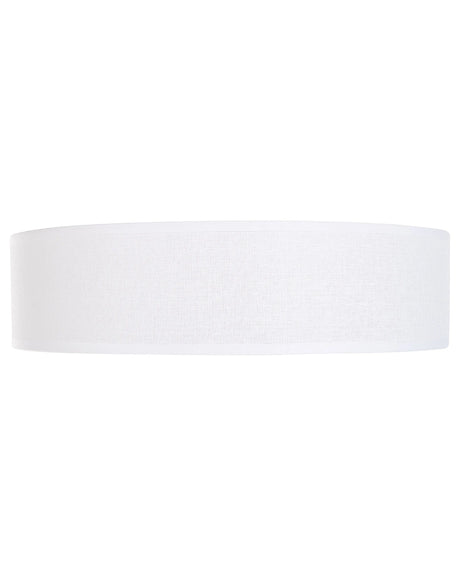 Ceiling Lamp White Paper  60 cm Flush Mount Light Lighting Wicker Boho Modern Living Room Bedroom Beliani
