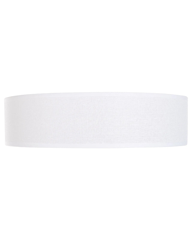 Ceiling Lamp White Paper  60 cm Flush Mount Light Lighting Wicker Boho Modern Living Room Bedroom Beliani