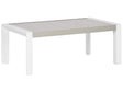 Garden Coffee Table Taupe Aluminium 120 x 170 cm Outdoor Dining Space Beliani