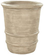 Plant Pot Beige Rectangular Terracotta ⌀ 43 cm Outdoor Indoor Garden Living Room Accessories Beliani