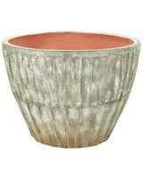Plant Pot Green Oval Terracotta  50 cm Outdoor Indoor Garden Living Room Accessories Beliani