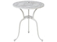 Garden Dining Table White Aluminium Round ø 61 cm Outdoor Vintage Beliani