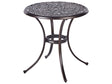 Garden Dining Table Brown Aluminium Round ø 68 cm Outdoor Vintage Beliani