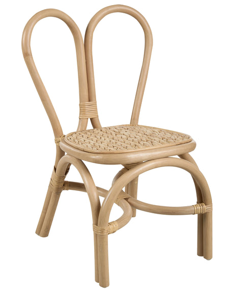 Kids Chair Natural Rattan Natural 32x 38x 60cm Garden Indoor Boho Handmade Beliani