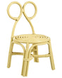 Kids Chair Natural Rattan Yellow Patio Outdoor Indoor Boho Handmade Beliani