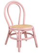 Kids Chair Natural Rattan Pastel Pink 32x 38x 57cm Patio Outdoor Indoor Boho Handmade Beliani