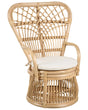 Kids Chair Natural Rattan Natural Patio Outdoor Indoor Boho Handmade Beliani