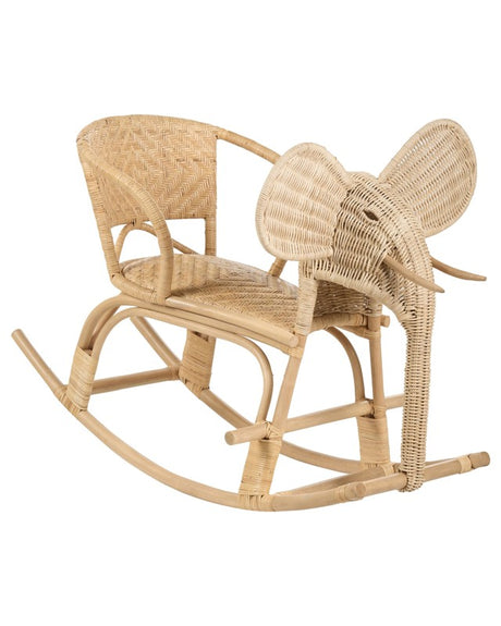 Garden Kids Rocking Chair Natural Rattan Patio Indoor Beliani