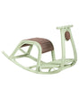 Kids Size Rocking Chair Light Green Rattan Boho Rustic Indoor for Patio Beliani