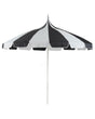 Garden Market Parasol Black and White Polyester Fabric White Aluminium Pole   2.45 m Stylish Modern Beliani