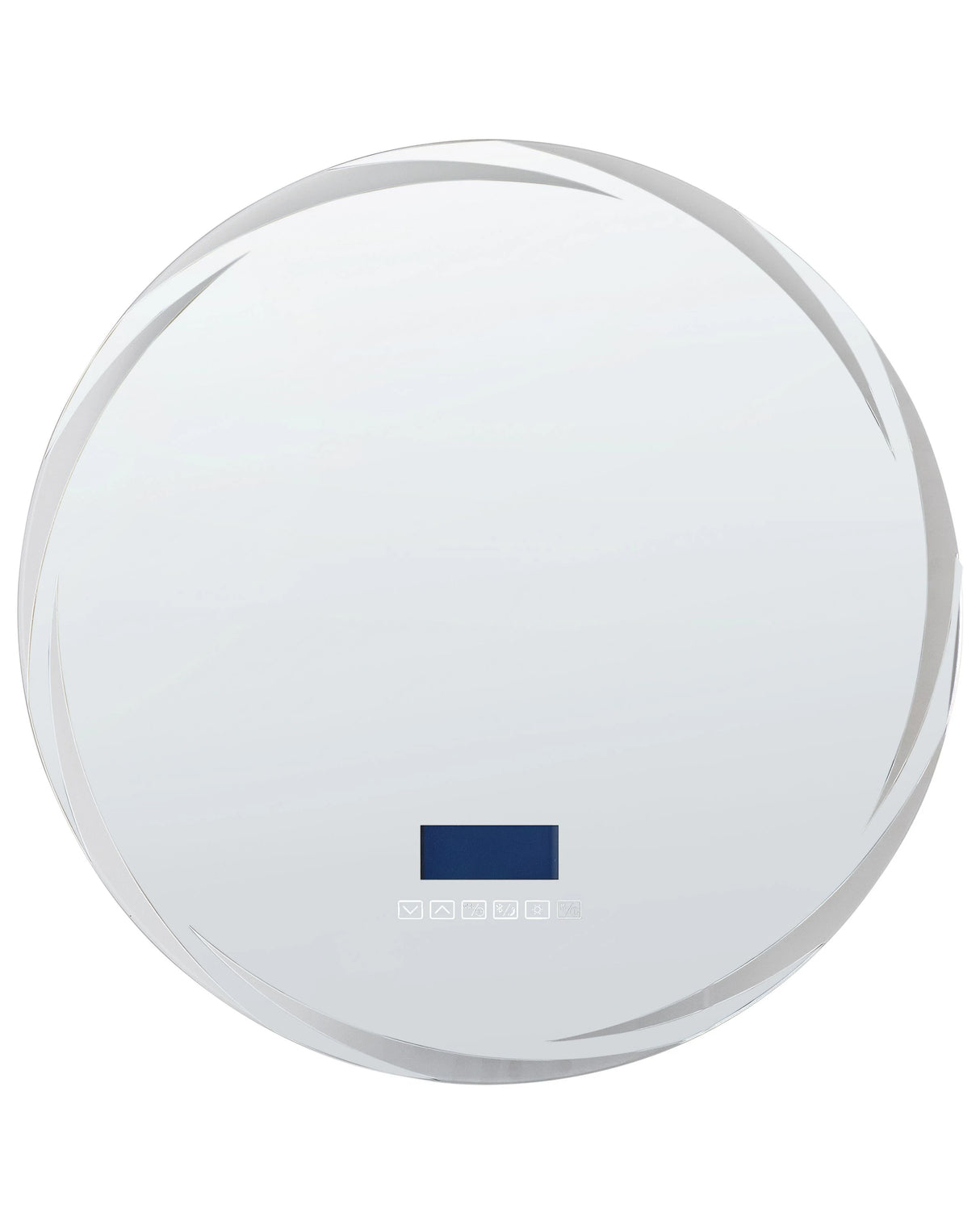 Illuminated LED Bathroom Mirror Round 60 x 60 cm Glamour with Bluetooth Speaker Beliani