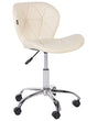 Desk Chair Office Beige Faux Leather Swivel Adjustable Height Modern Beliani