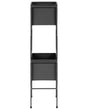 2-Tier Plant Stand Black Iron 20 x 20 x 75 cm Indoor Metal Flower Pot Modern Industrial Standing Planter Beliani