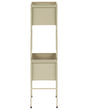 2-Tier Plant Stand Beige Iron 20 x 20 x 75 cm Indoor Metal Flower Pot Modern Industrial Standing Planter Beliani