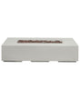 Fire Pit Light Grey 143 x 71 cm Propane Patio Heater Rectangular Beliani