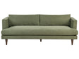 3 Seater Fabric Sofa Green Dark Wood Legs Living Room Modern Style Beliani