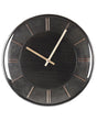 Wall Clock Black Metal Synthetic Material  34 cm Glam Design without Numbers Living Room Decor Beliani
