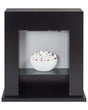 Electric Fireplace Heater Black MDF Mantel LED Coals Pebbles Fire Flames with Thermostat Beliani