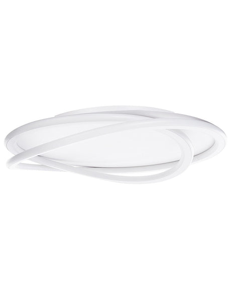 Ceiling Lamp White Acrylic Shade Round Shape for Room Light Design Accent Lighting Beliani