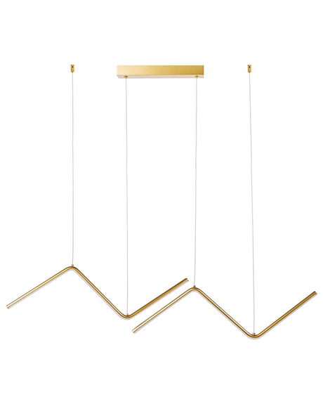 LED Pendant Lamp Gold Metal Suspended Light Modern Design Accent Lighting Beliani