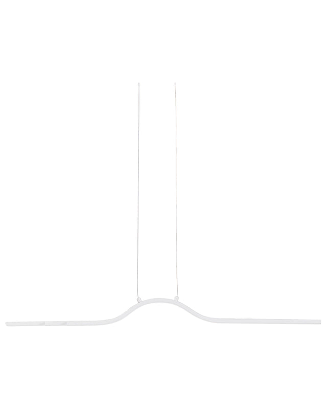 LED Pendant Lamp White Metal Suspended Light Modern Design Accent Lighting Beliani