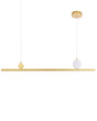 LED Pendant Lamp Gold Metal Suspended Light Modern Design Accent Lighting Beliani