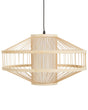 Pendant Lamp Natural Bamboo Wood Woven Light Wood Beliani