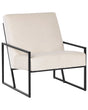 Armchair Light Beige Velvet Backrest Armrest Black Iron Frame Modern Glam Living Room Beliani