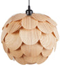 Pendant Lamp Natural Bamboo Wood Acorn Shape Pine Cone Beliani