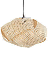 Pendant Lamp Natural Bamboo Wood Woven Light Wood Beliani