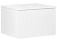 Wall Mounted Bathroom Cabinet White MDF Body 60 x 52 cm Fluted Front with 1 Drawer Pre Cut Hole Beliani