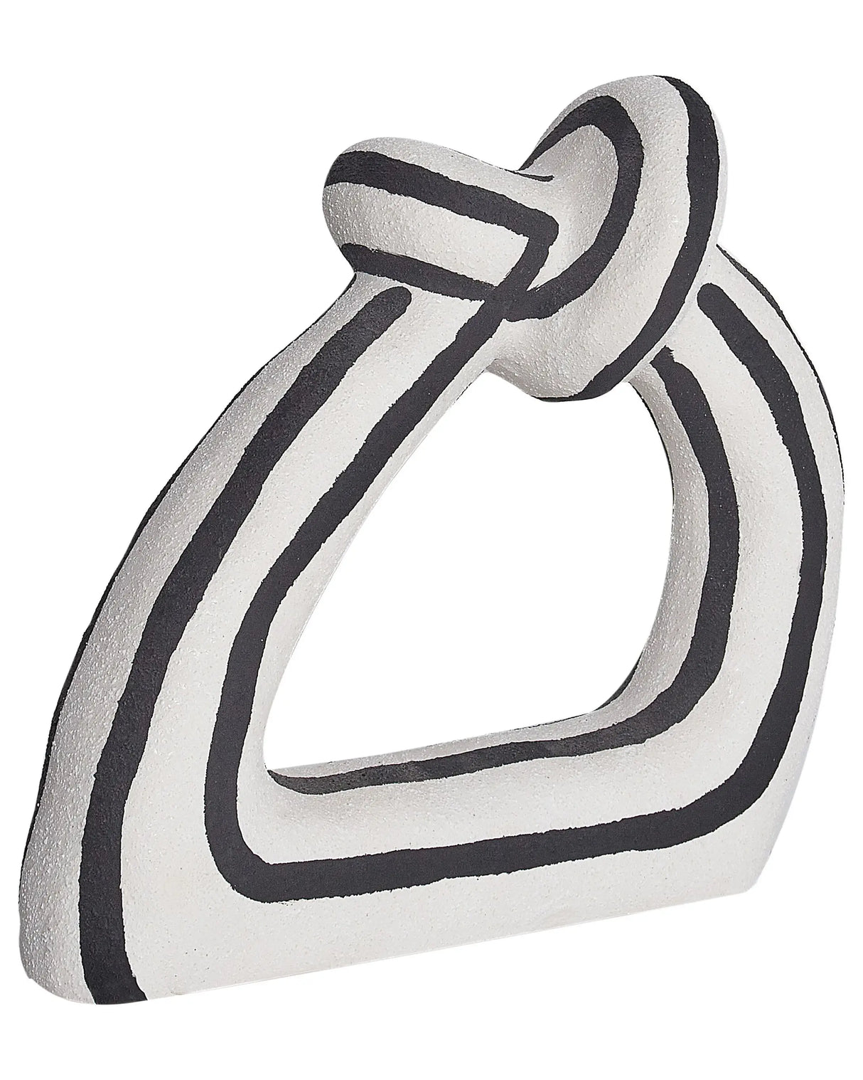 Decorative Figurine Black and White Stoneware Waterproof Living Room Bedroom Dining Room Home Accessories Decoration Beliani