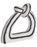 Decorative Figurine Black and White Stoneware Waterproof Living Room Bedroom Dining Room Home Accessories Decoration Beliani