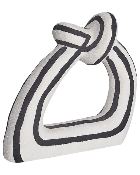 Decorative Figurine Black and White Stoneware Waterproof Living Room Bedroom Dining Room Home Accessories Decoration Beliani