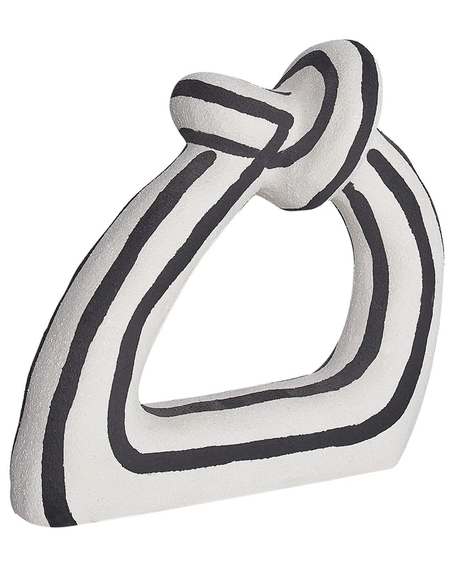 Decorative Figurine Black and White Stoneware Waterproof Living Room Bedroom Dining Room Home Accessories Decoration Beliani