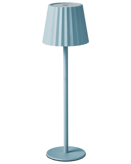 Table Lamp Light Blue Aluminum Iron Indoor Outdoor Modern Beliani