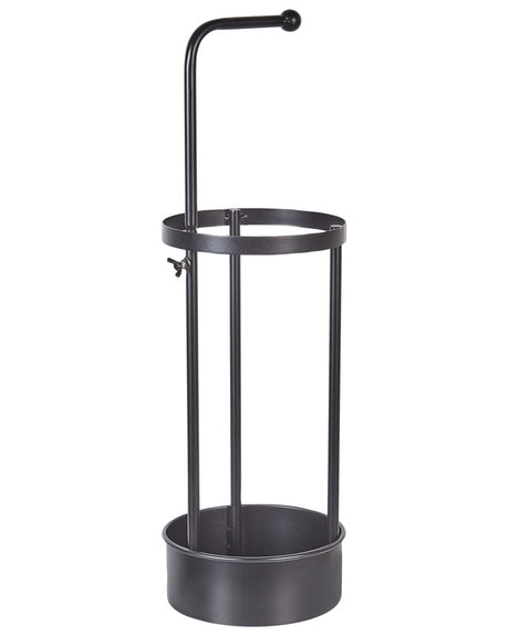 Umbrella Stand Metal Iron Living Room Hallway Black Beliani